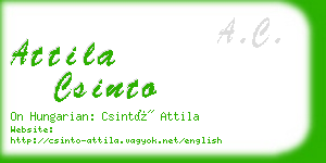 attila csinto business card